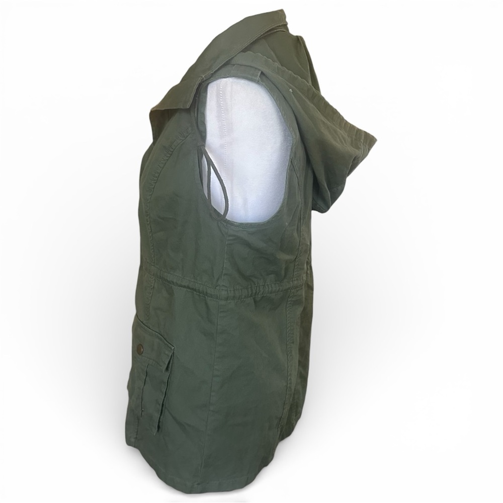 EUC Market & Spruce Jahana Cargo Zip Up Hooded Vest Size Medium - Picture 6 of 9